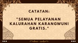 Tarif Pelayanan Kalurahan Karangwuni